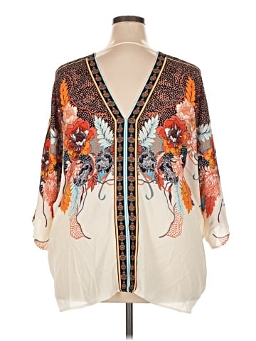 Rose + Olive 3/4 Sleeve Blouse (view 2)