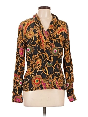 Dana Buchman Long Sleeve Silk Top (view 1)
