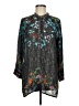 Johnny Was 100% Silk Black Long Sleeve Silk Top Size M - photo 1