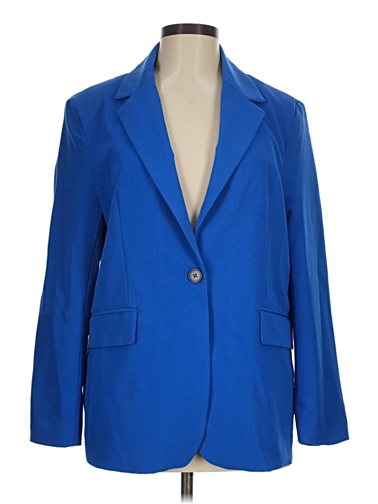 Pre-owned Bershka Blazer Jacket In Blue
