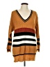 No Comment 100% Acrylic Color Block Brown Pullover Sweater Size L - photo 1