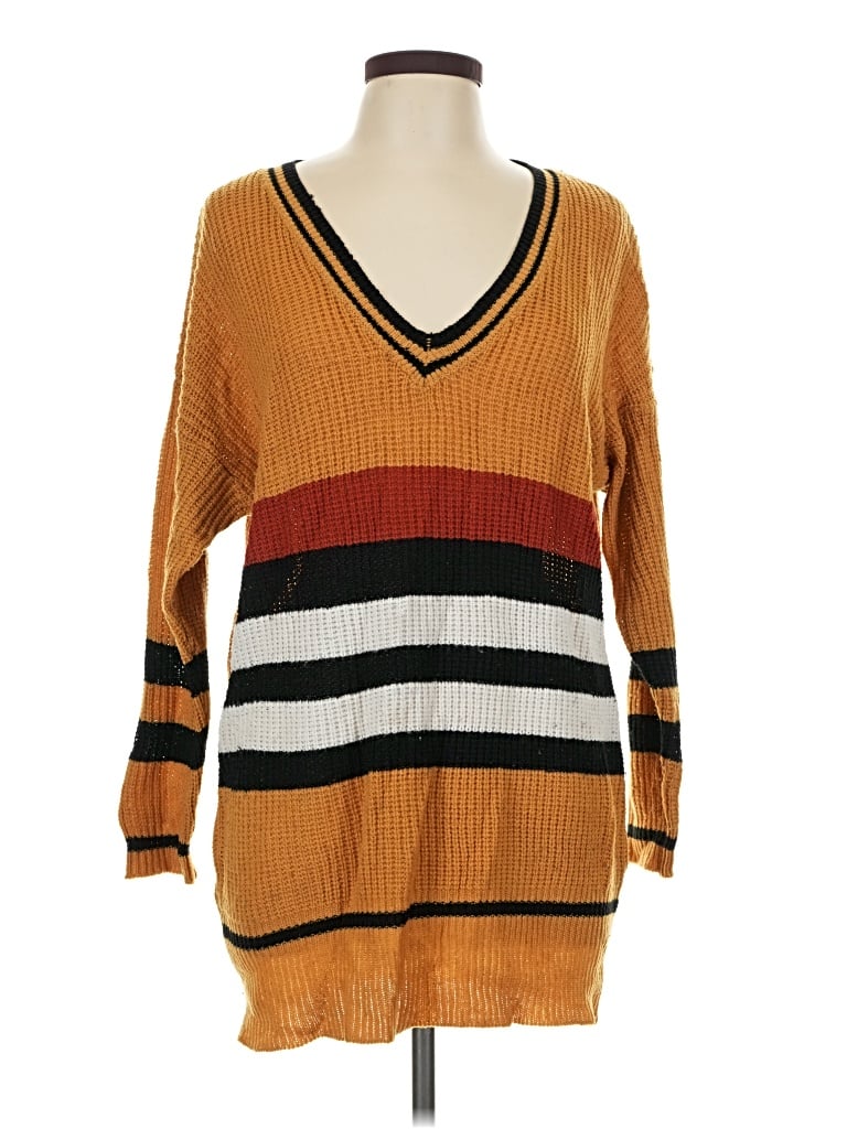 Pre-owned No Comment Pullover Sweater In Brown