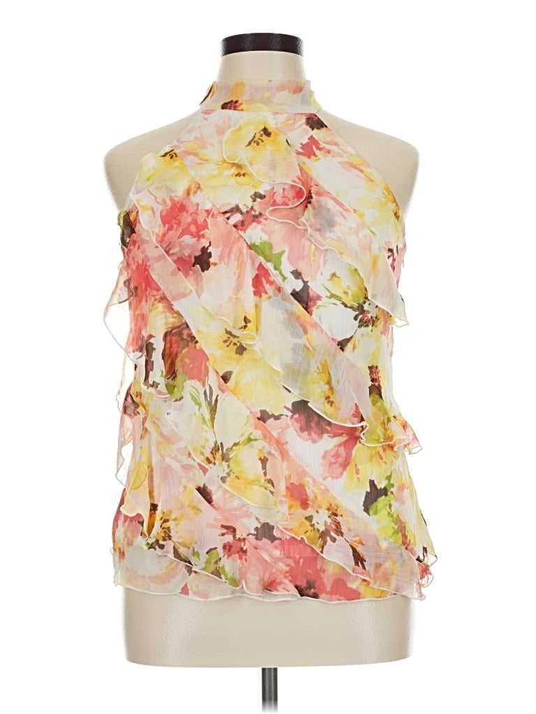Pre-owned A. Byer Sleeveless Blouse In Orange