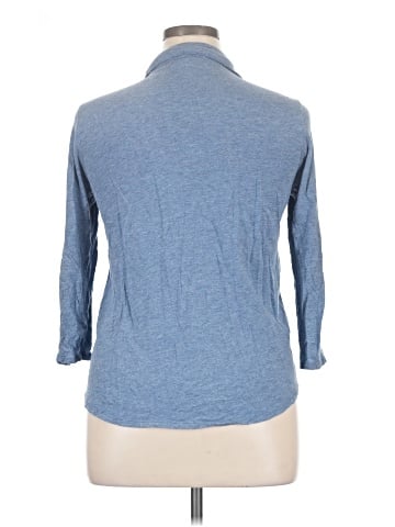 Liz Claiborne 3/4 Sleeve Button-Down Shirt (view 2)