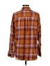 SO 100% Cotton Plaid Brown Long Sleeve Button-Down Shirt Size M - photo 2