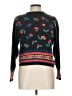 Carole Little Print Black Pullover Sweater Size Lg Petite - photo 1