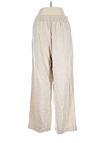 Madewell Pull-On Straight Crop Pants in Linen Blend (view 2)