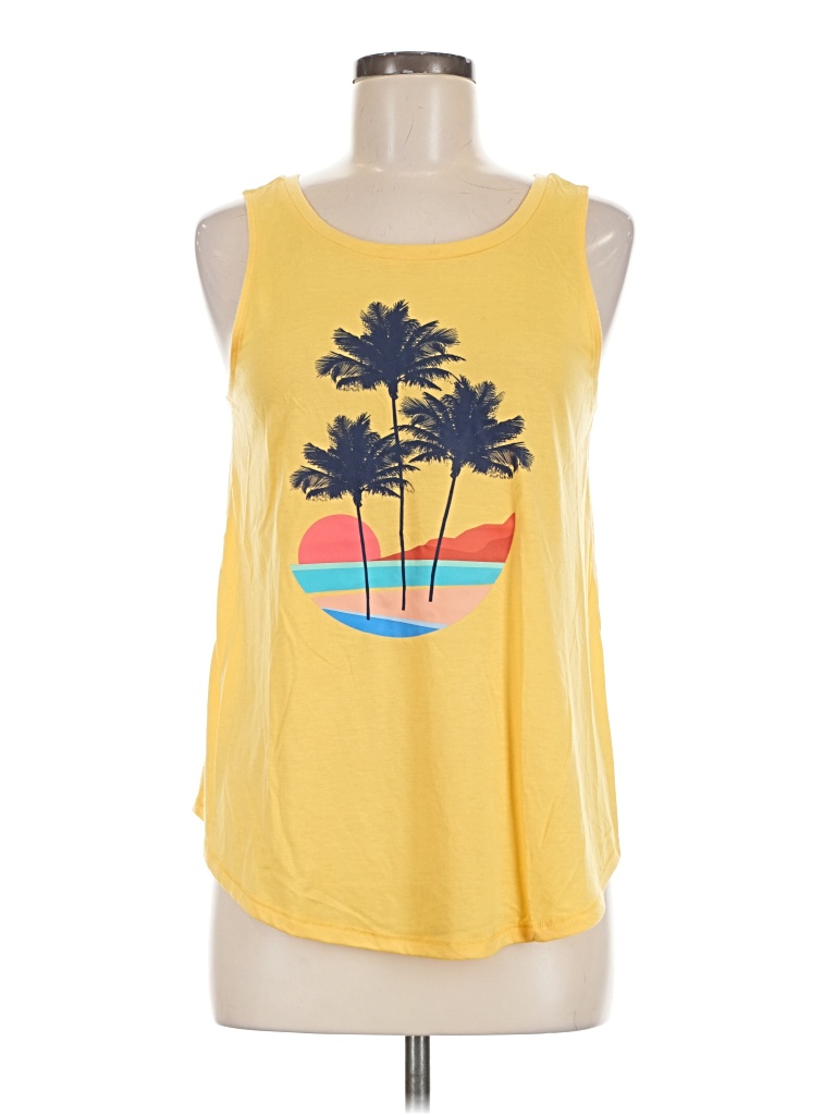 Pre-owned St. John's Bay Sleeveless T-shirt In Yellow