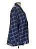 3x1 Plaid Blue 3/4 Sleeve Blouse Size L - photo 4