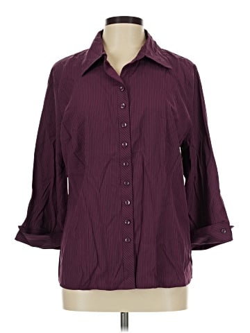 DressBarn 3/4 Sleeve Button-Down Shirt (view 1)