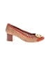 Tory Burch 100% Leather Tweed Orange Heels Size 10 - photo 1