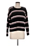 Hippie Rose 100% Acrylic Stripes Black Pullover Sweater Size M - photo 1