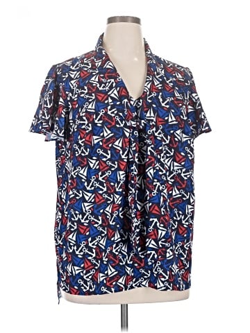 ELOQUII Short Sleeve Blouse (view 1)