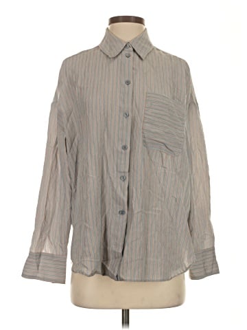 Zara Long Sleeve Button-Down Shirt (view 1)