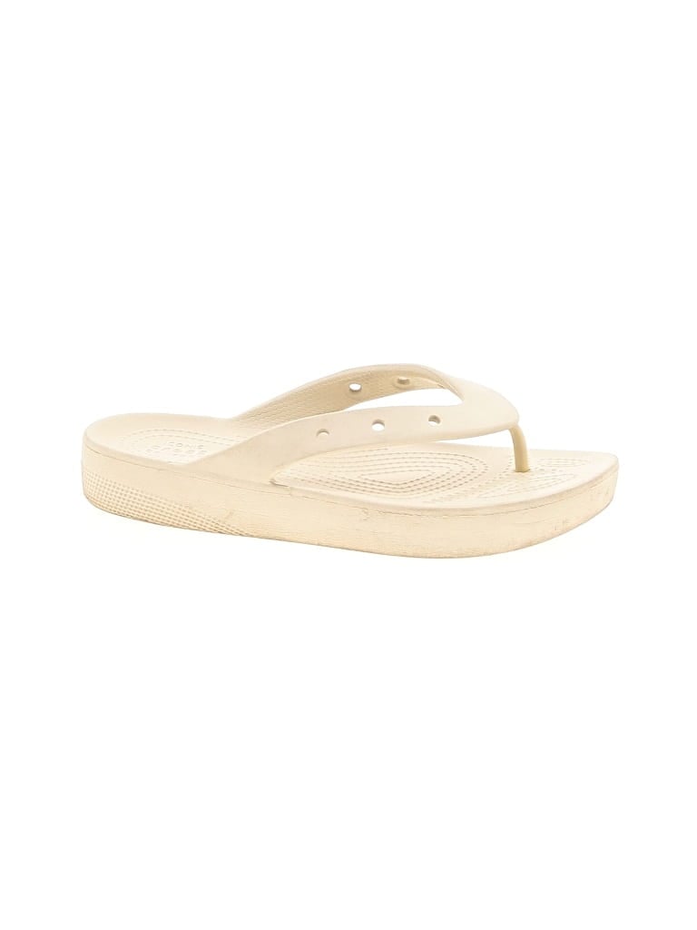 Pre-owned Cross Flip Flops In Ivory
