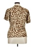 Evan Picone Animal Print Brown Short Sleeve Blouse Size 1X - photo 2