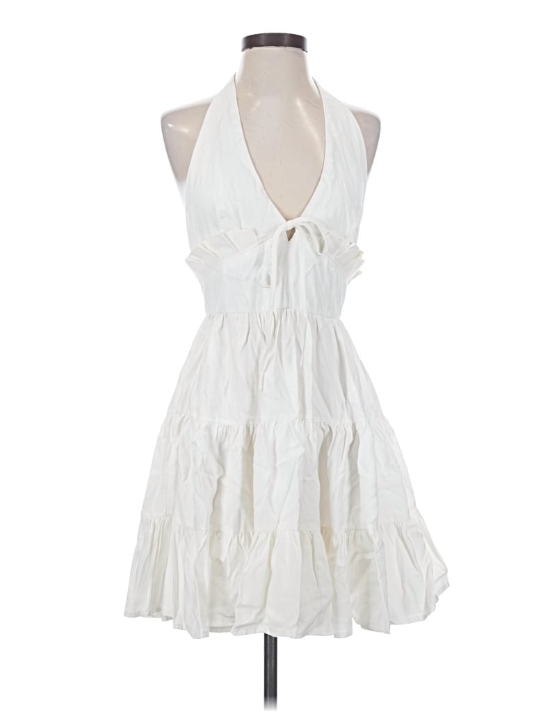 Pre-owned Idem Ditto Cocktail Dress In White
