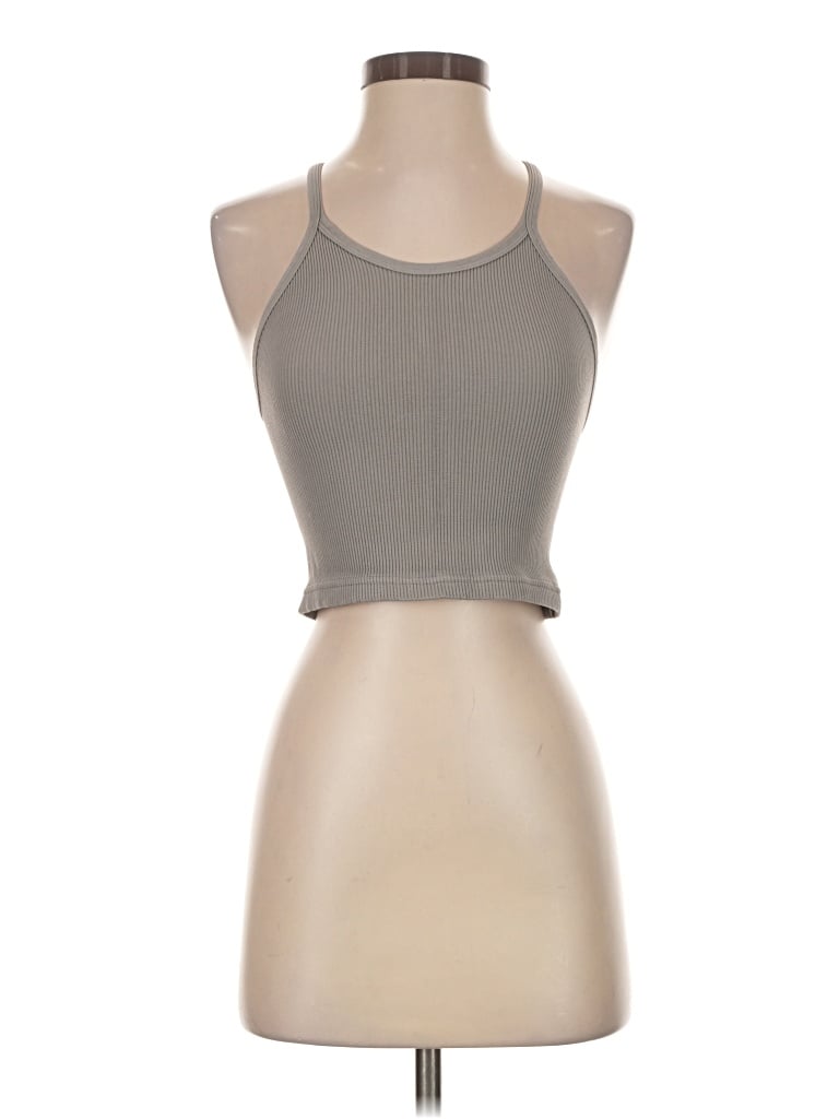 Pre-owned Fp Movement Tank Top Tan Halter Neckline Tops