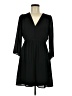 Express 100% Polyester Solid Black Casual Dress Size 8 - photo 1