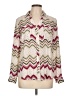 Candie's 100% Polyester Chevron-herringbone Ivory Long Sleeve Blouse Size L - photo 1