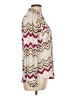 Candie's 100% Polyester Chevron-herringbone Ivory Long Sleeve Blouse Size L - photo 4