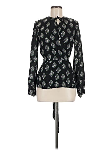 Diane von Furstenberg Long Sleeve Silk Top (view 1)