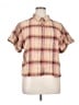 L.L.Bean 100% Cotton Plaid Tan Short Sleeve Button-Down Shirt Size XL - photo 1