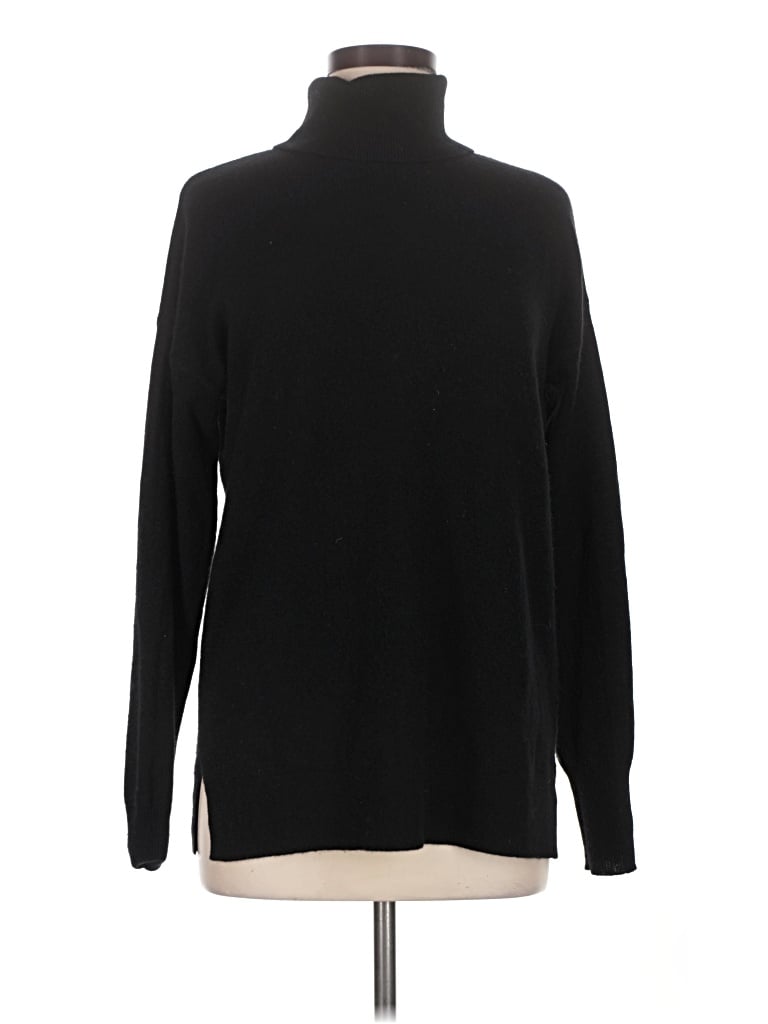 Pre-owned Halogen Cashmere Pullover Sweater In Black