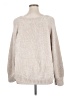 Express 100% Polyester Metallic Solid Silver Pullover Sweater Size XL - photo 2