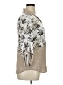 David Cline Floral Ivory 3/4 Sleeve Blouse Size XL - photo 4