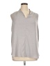 Ann Taylor 100% Polyester Gray Sleeveless Blouse Size XL - photo 1