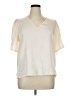 DKNY 100% Polyester Ivory Short Sleeve Blouse Size XL - photo 1