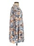Free People 100% Polyester Floral Blue 3/4 Sleeve Blouse Size S - photo 4