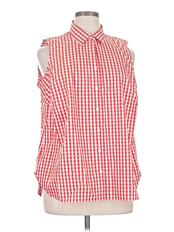 Lands' End Sleeveless Button-Down Shirt (view 1)