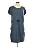 L.L.Bean Solid Gray Casual Dress Size M - photo 1