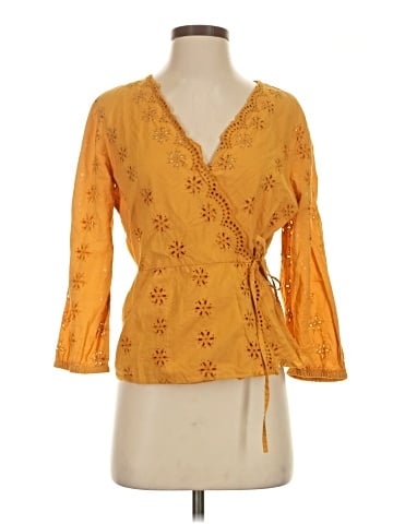 Madewell Scalloped Eyelet Wrap Top (view 1)