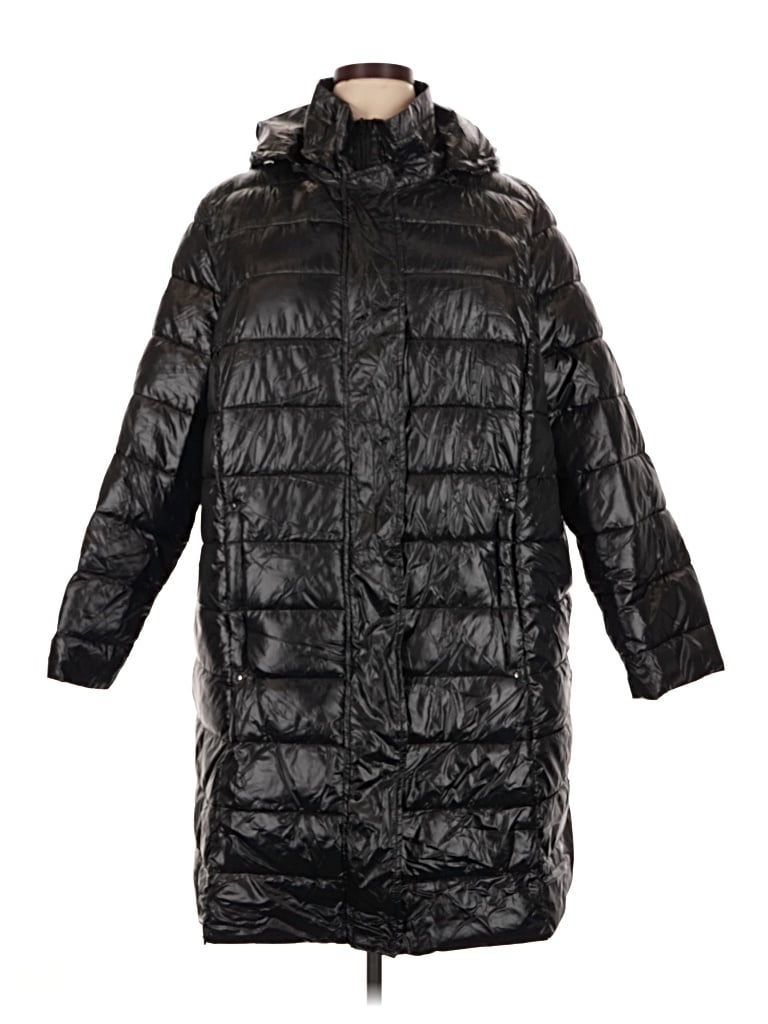 Pre-owned Woman Within Coat In Black