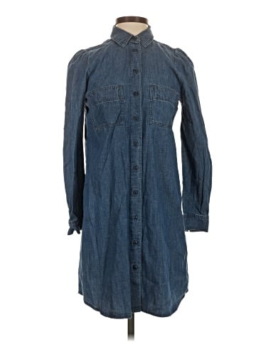 Madewell Denim Puff-Sleeve Shirtdress in Harris Wash (view 1)