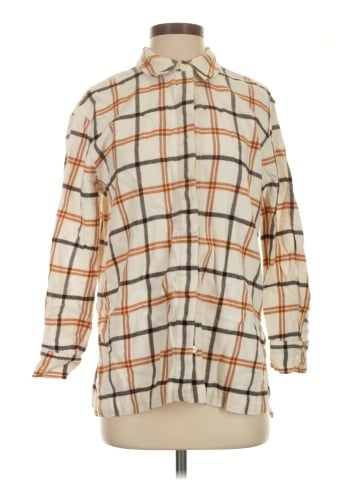 Madewell Flannel Oversized Boyfriend Shirt in Plaid (view 1)