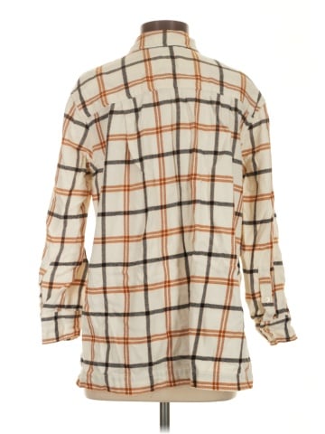 Madewell Flannel Oversized Boyfriend Shirt in Plaid (view 2)