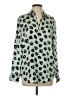 Equipment 100% Polyester Animal Print Green Long Sleeve Blouse Size S - photo 1