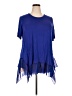 Cha Cha Vente Blue Short Sleeve Top Size 3X - photo 1
