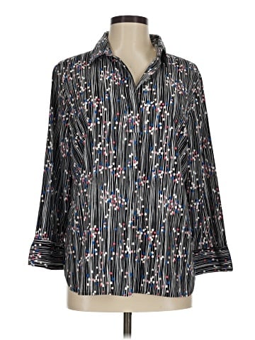 Investments 3/4 Sleeve Button-Down Shirt (view 1)