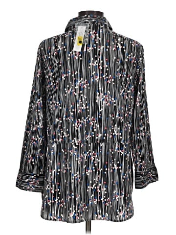 Investments 3/4 Sleeve Button-Down Shirt (view 2)