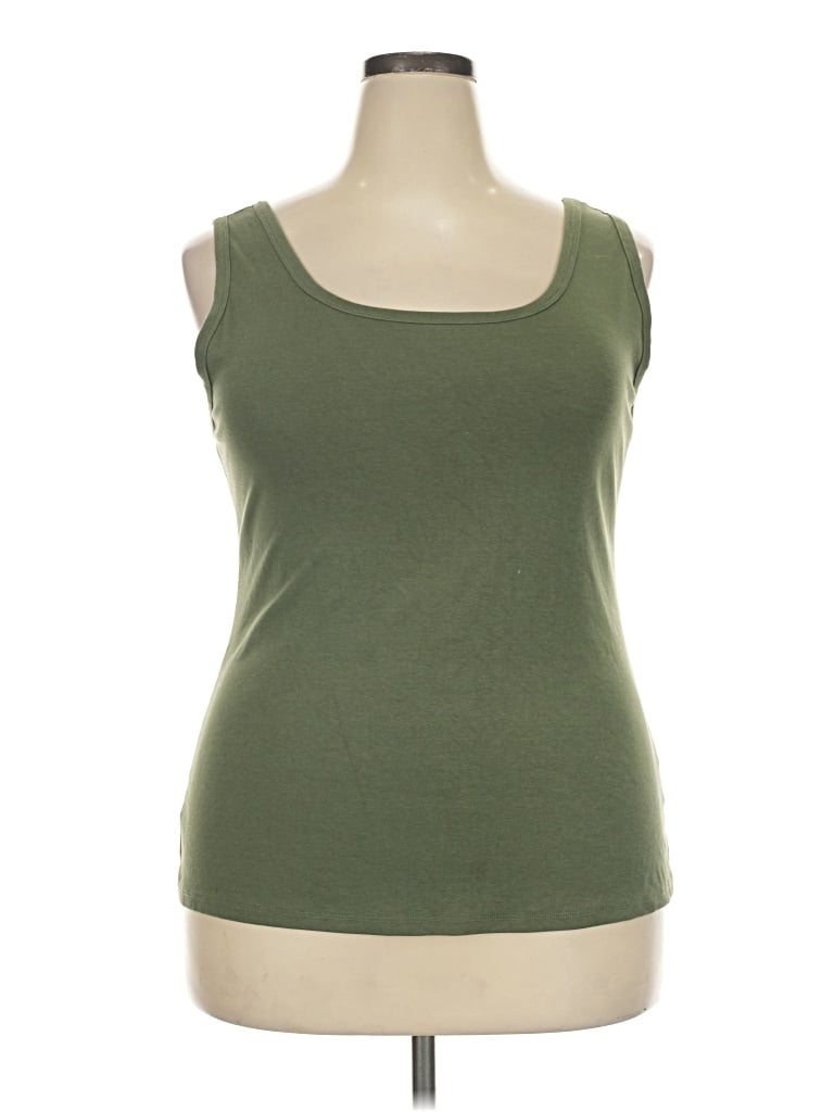 Pre-owned Assorted Brands Tank Top Green Strapless Neckline Tops