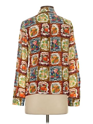 Alice + Olivia Long Sleeve Silk Top (view 2)
