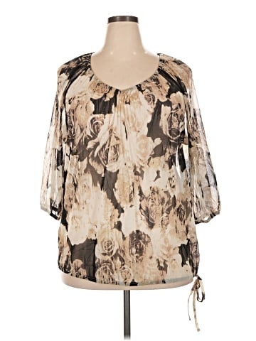 INC International Concepts 3/4 Sleeve Blouse (view 1)