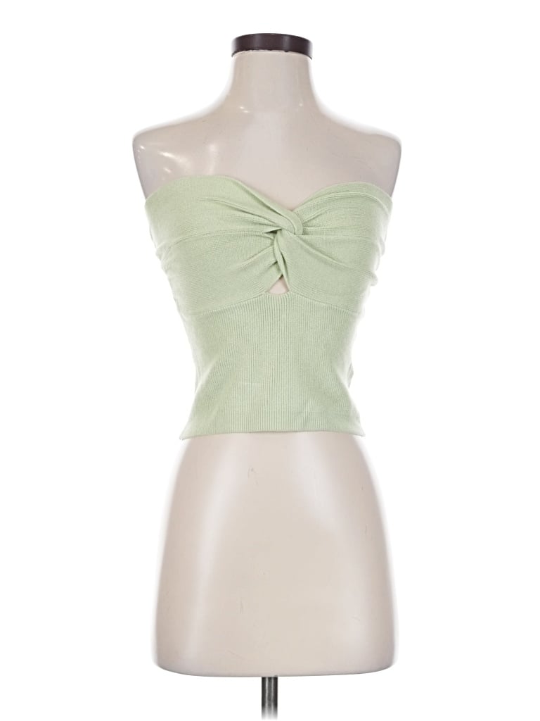 Pre-owned Efan Tube Top Green Strapless Neckline Tops