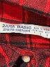 Zara Basic Plaid Red Long Sleeve Button-Down Shirt Size S - photo 7