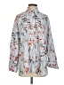Zara Print Silver Long Sleeve Button-Down Shirt Size S - photo 1